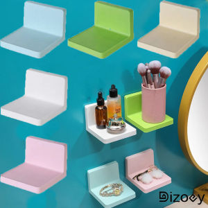 3pcs Punch-Free Wall Shelf Multifunction Wall Mounted Storage Rack Adhesive DIY Soap Sponge Holder Kitchen Bathroom Shelves