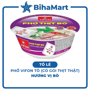 [TÔ LẺ] - VIFON - Phở Vifon tô có gói thịt thật vị Bò phở bò tô Vifon phở Vifon tô ăn liền phở tô Vifon (120g/tô)
