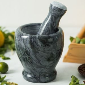 MOMIAN | Manual Marble Garlic Press And Spice Grinder