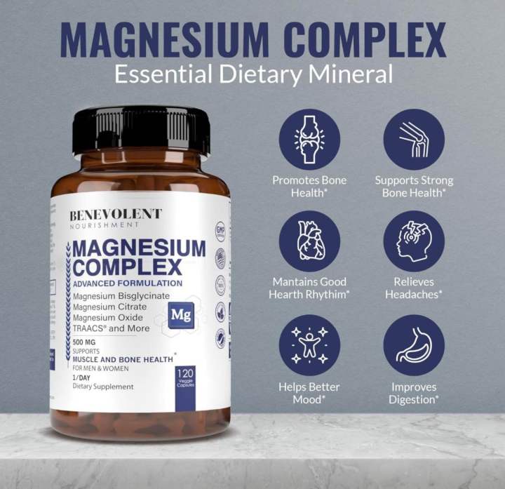 ผลิตภัณฑ์อาหารเสริม แมคนีเซี่ยมคอมเพลกซ์ Best Magnesium Complex 500mg