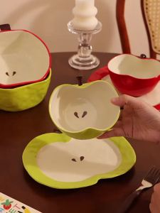Bát Sứ Hình Táo cho Bữa Sáng Bữa Ăn Một Mình Tráng Miệng Yến Mạch