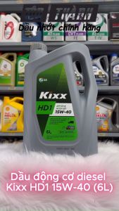 [ Combo bảo dưỡng ] 2 Bình Nhớt KIXX HD1 15W40 (6L) - CHUYÊN DỤNG CHO MÁY DẦU  + Súc động cơ Castrol