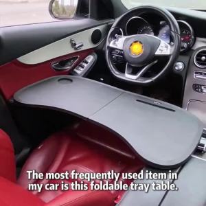 1pc Car Foldable Steering Wheel Table Car Storage Table Car Office Storage Artifact Car Portable Folding Table Folding Car T