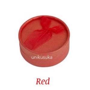 [UNIKUSUKA] Kotak Perhiasan Cincin bulat pita Tempat penyimpanan aksesoris perhiasan kalung cincin