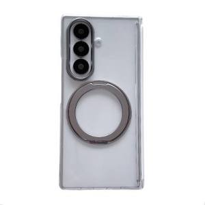 szhaiyu | For Samsung Galaxy Z Fold 8 7 6 5 360 Rotating Bracket Clear Magnetic Case With Ring Holder Stand Shockproof Hard PC Cover