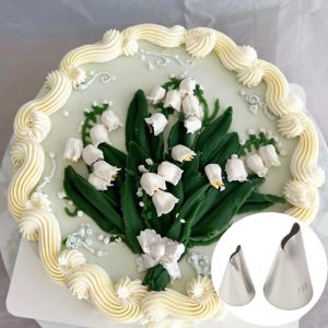 Rose Petal Cream Filling Baking Cake Tool S-Type Flower Nozzle Bean Paste Curved Decorating Tip Kitchen Baking Equipment