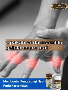 AMRATAS Obat Herbal Asam Urat Nyeri Sendi Lutut Sakit Mengatasi Pegel / Pegal Linu Binasyifa 60 Kapsul Herbal