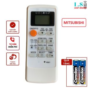 Điều khiển điều hoà Mitsubishi 2 chiều mặt đen remote máy lạnh mítubishi electric mot bấm từ xa điều hoà mitsu 9000btu 12000btu