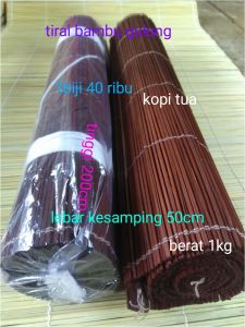 tirai bambu gulung .50cm x 200 cm warna kopi tua