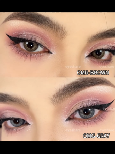 Eyeshare OMG Series 2pcs Brown Color Contact Lenses 14.0mm Gray Contact Lens Makeup