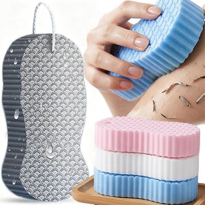 10Pcs Soft Sponge Body Scrubber / 3D Exfoliating Brush for Gentle Dead Skin Removal / Bath Scrubbing Sponges / for Baby Adults
