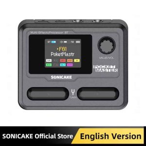 ⭐⭐⭐SONICAKE Pocket Master Mini Guitar Bass Amp 100+ Multi-Effects Pedal APP Control 1.77" LCD color screen Built-in battery QME-10