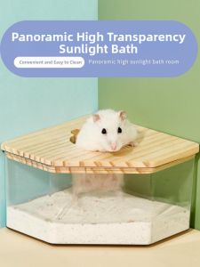 al:ce | Hamster Bathhouse Large Transparent Sand Bath Pot