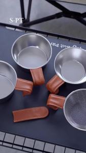 Campingmoon | CAMPINGMOON S-PT Sierra Cup Tay Cầm Bằng Thép Không Gỉ Bát Đựng Đồ Dùng Nhà Bếp Ngoài Trời Đa Năng Có Vỏ Bọc Bằng Da Chất Lượng Cao