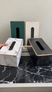 NexXIO Tempat Tissue Gold/ Tempat Tissue Marble / Tissue Box Motif Gold Marble Rosegold Mewah