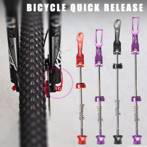 KRSEC Bicycle Quick Release Bolt Hub Skewers Lever Axle Road Mountain Bike Replacement Cycling Parts For Front 145mm Rear 180mm
