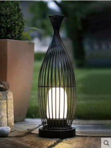 New Chinese Style Outdoor Fish Tail Waterproof Landscape Garden Villa Courtyard Floor Lamp Bird Cage Decorative Light Lawn Lamp