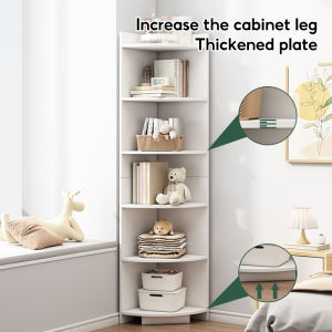 SUNNY Simple Corner Cabinet Corner Storage Cabinet With Drawer Bookshelf Multi-Storey Shelving Display Rack For Living Room