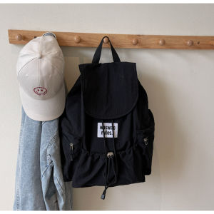 Lightweight Casual Drawstring Backpack Large Capacity Outdoor Travel Trendy Bag Student Bookbag Korean Style Simple Design