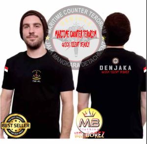 Baju Kaos TNI AL Denjaka Lengan Pendek / Baju Pria TNI AL / Baju TNI AL Denjaka Kaos Oblong Premium
