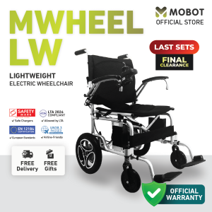 MOBOT SG OFFICIAL | MWHEEL LW Motorised Electric Wheelchair | 16kg | Lightweight | Airline-friendly | LTA Compliant