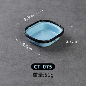 Melamine Plastic Japanese Style Small Bowl Restaurant Hot Pot Sauce Dish Multi-Compartment Tray Tableware Bowl Dish Cup Spoon Rice Bowl Commercial Use