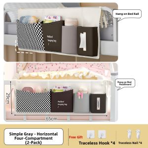 Bedside Storage Organizer Large Capacity Wall Hanging