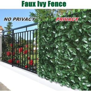 Artificial Fence Leaf Faux Lvy Net Outdoor Plant Sun Shade Privacy Screening  Balcony Courtyard Garden Fence