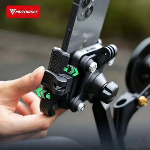Motowolf CP chủ xe máy điện thoại di động chủ xe máy Phụ kiện điện thoại di động chủ Xe Máy Giá đỡ điện thoại xe máy với chống sốc và có thể thêm khung điều hướng tay gương cầm tay