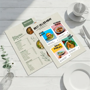 Daftar Menu Custom Cetak Papan Menu Makanan Custom