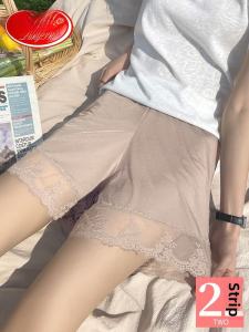 Womens Safety Shorts Thin Ice Lace Loose Bottom Shorts Invisible Edge Large Size Comfortable Underwear Summer Fashion