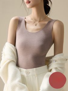 miiow | Thickened Fleece Warmth Vest Womens Cat Person MiiOW Sweet Style Underwear Tank Top Autumn Winter Thermal Lingerie Base Layer