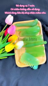 Dụng Cụ Ấn Huyệt Cạo Gió Massage Dưỡng Sinh 7 Món Dành Cho Mặt Và Body