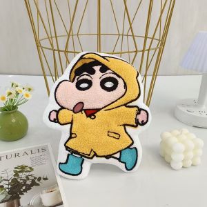 CRAYON SHINCHAN | Kawaii Crayon Shin-Chan Cartoon Cute Hand Towel Water-Absorbent Coral Fleece Kitchen Quick-Drying Shower Room Supplies