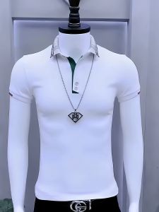 Áo Thun Polo Nam Tay Ngắn Mùa Hè Thời Trang Ôm Vừa Vặn Cổ Polo Thoáng Khí Thường Ngày Chất Liệu Cotton Pha Trộn