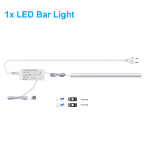 1-6Pcs Metal Touch Sensor Switch Dimmable LED Light Under Cabinet Aluminium Bar Lamp DIY Home Kitchen Counter Shelf Closet Decor
