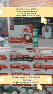 Sắt nước - Bổ sung sắt cho người tiếu máu từ 1 tuổi  - Sắt ống Germar Iron Max Liquid
