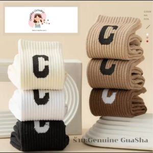 ©️ชุดเซตถุงเท้าข้อกลาง +ถุงเท้าตัวอักษร C 💕1เซตมี 3 คู่💕 พร้อมส่ง ส่งด่วนจากไทย #ผลิตภัณฑ์ยอดนิยม  เหมาะสำหรับผู้ชายและผู้หญิง