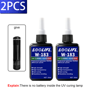 LOOLIFL New 183 UV Resin Glue Curable Adhesive Transparent Crystal Clear For DIY Jewelry Craft Making Glass Bonding Home Repair