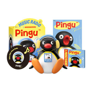 Bandai | MarTUBE Pingu Loa Bluetooth Hoạt Hình Chim Cánh Cụt Lắc Đầu Không Dây Nghe Nhạc Radio Máy Nghe Nhạc Âm Thanh Món Quà Lý Tưởng Cho Người Hâm Mộ Pingu