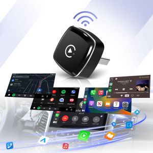 Wireless CarPlay Adapter Android Smart Dongle 2 in 1 for factory wired car for Audi Mercedes Mazda Toyota Ford Nissan Camry Kia
