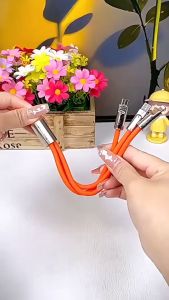 Dây Cáp 3IN1 sạc nhanh 3 đầu Cổng Type C Micro USB iP