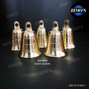 Lonceng Kuningan Krucut Diameter 4.2cm Bel Pintu Kuningan Lonceng Kambing Kuningan Doorbell