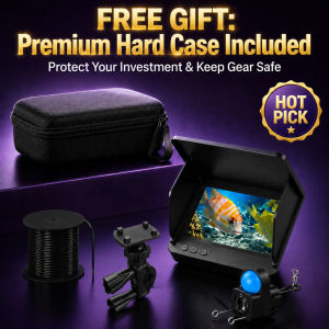 Underwater Fishing Camera 4.3" HD 1080P Monitor Fish Finder Night Vision Lights Portable Lake Boat Ice Fishing Carrying Case