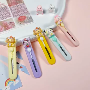 Cartoon Utility Mini Knife Portable Paper Cutter Parcel Cutter Arts DIY Kuromi Melody三丽鸥迷你美工刀