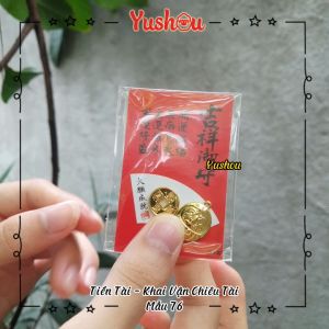 Móc Khóa Yushou Tiền Tài - Thẻ Daruma và đồng xu (Kiểu Omamori) Có sẵn