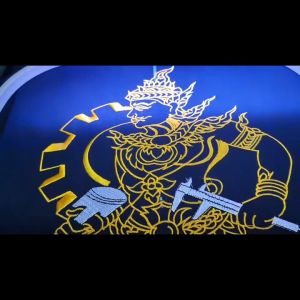 (พร้อมส่ง)#เสื้อช็อปปักลายพระวิษณุกรรม ยานยนต์ 5สี