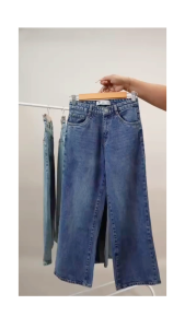 Girls Wide Leg Dark Blue Jeans