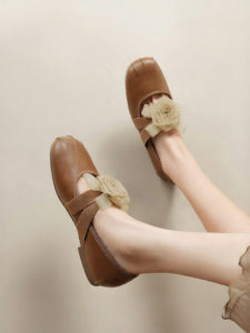 Josiny | Shallow Flat Shoes For Women Vintage Brown