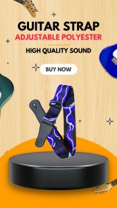 Adjustable Printed Guitar Straps in Polyester Material